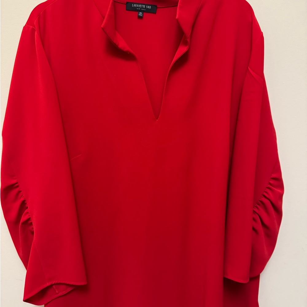 Lafayette 148 New York Red Women's Top